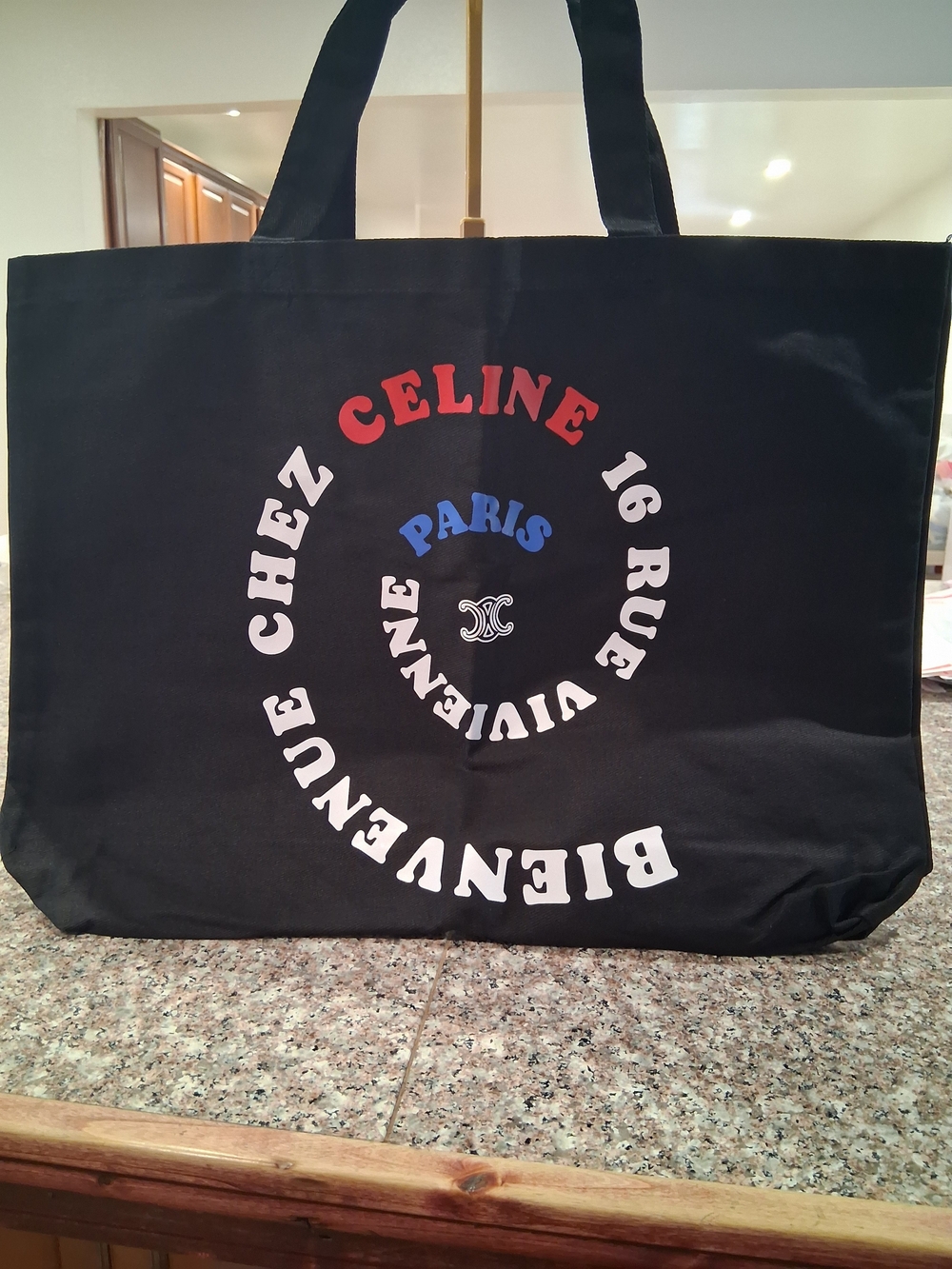 CELINE VIP/GWP Paris Black Canvas Tote Bag.New - Picture 2 of 8
